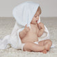 Baby boy in hooded towel