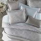 Bella duvet and sham stack on bed Pewter