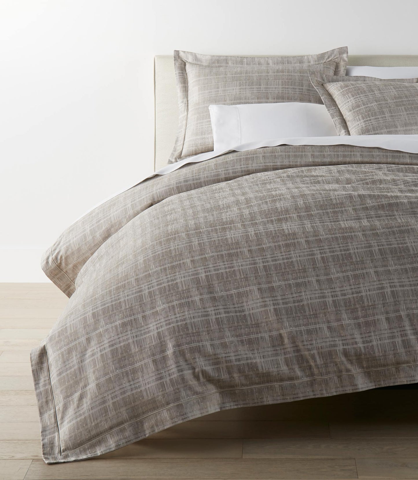 Biagio Duvet Cover on a Bed, Linen
