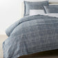 Biagio Azure Duvet Cover on a Bed