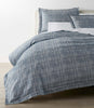 Biagio Duvet Cover on a Bed, Azure