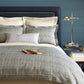 Biagio Blue Duvet Cover on a Bed in a Blue Bedroom