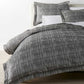 Biagio Charcoal Duvet Cover on a Bed