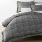 Biagio Duvet Cover on a Bed, Charcoal 