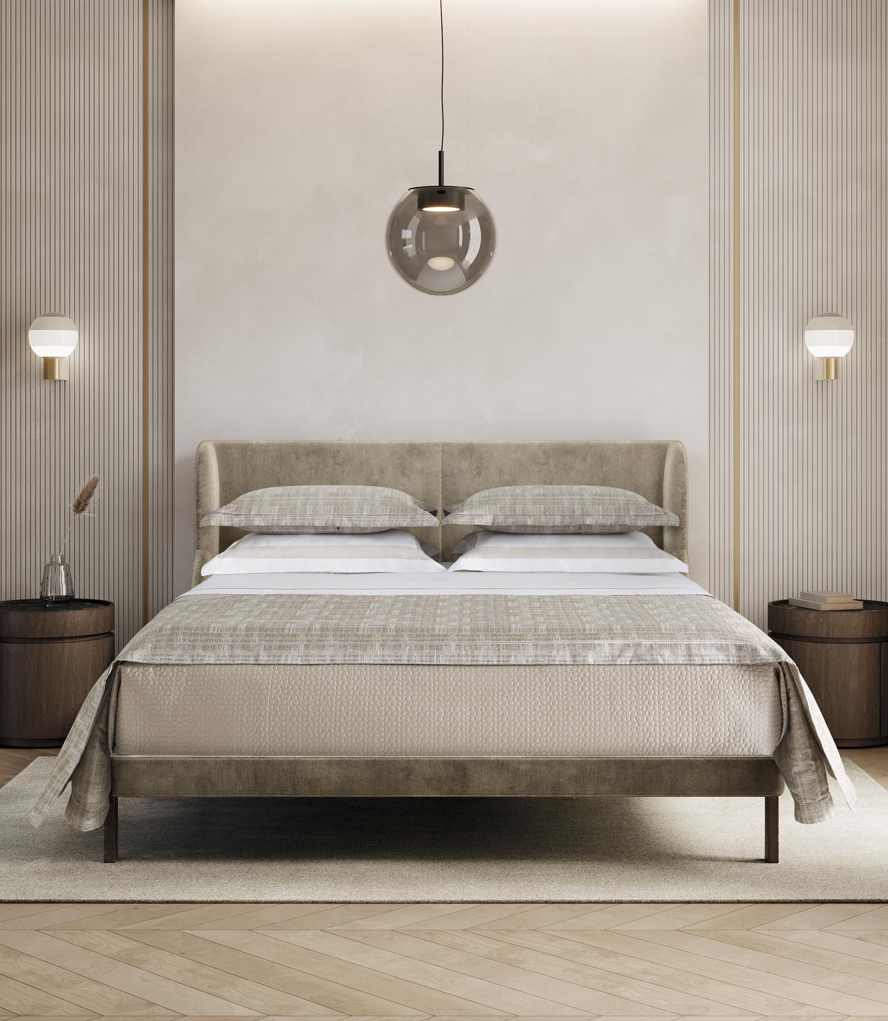 Biagio Linen Duvet Cover in a Modern Bedroom