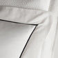 Boutique Percale Sham Black on Bed Detail