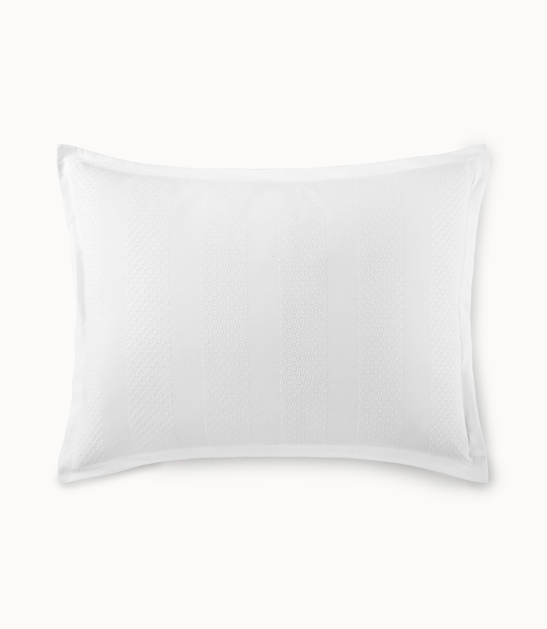 Channing White textured striped pillow sham