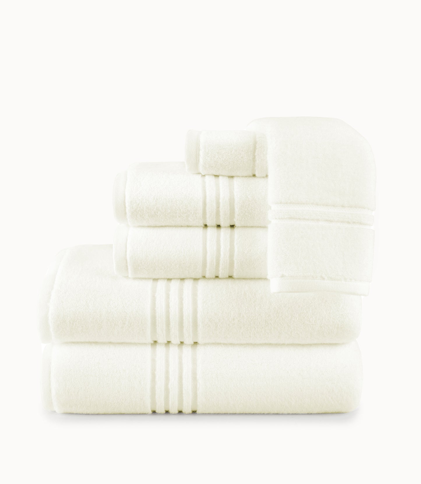 Chelsea Plush Towel Set  Stack Ivory