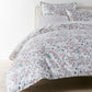 Chloe Percale Duvet Cover Fog on bed