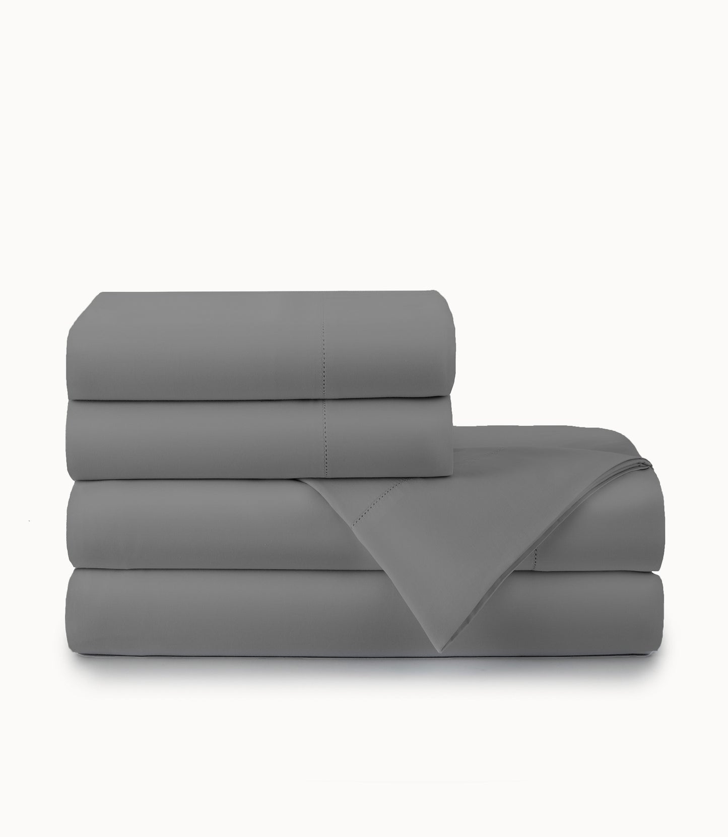 Clara Sateen Sheet Set Dark Gray