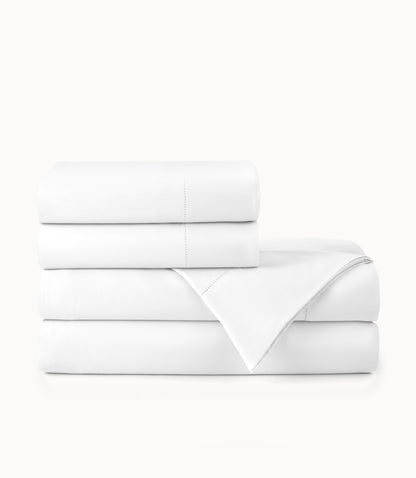 Clara Sateen Sheet Set White