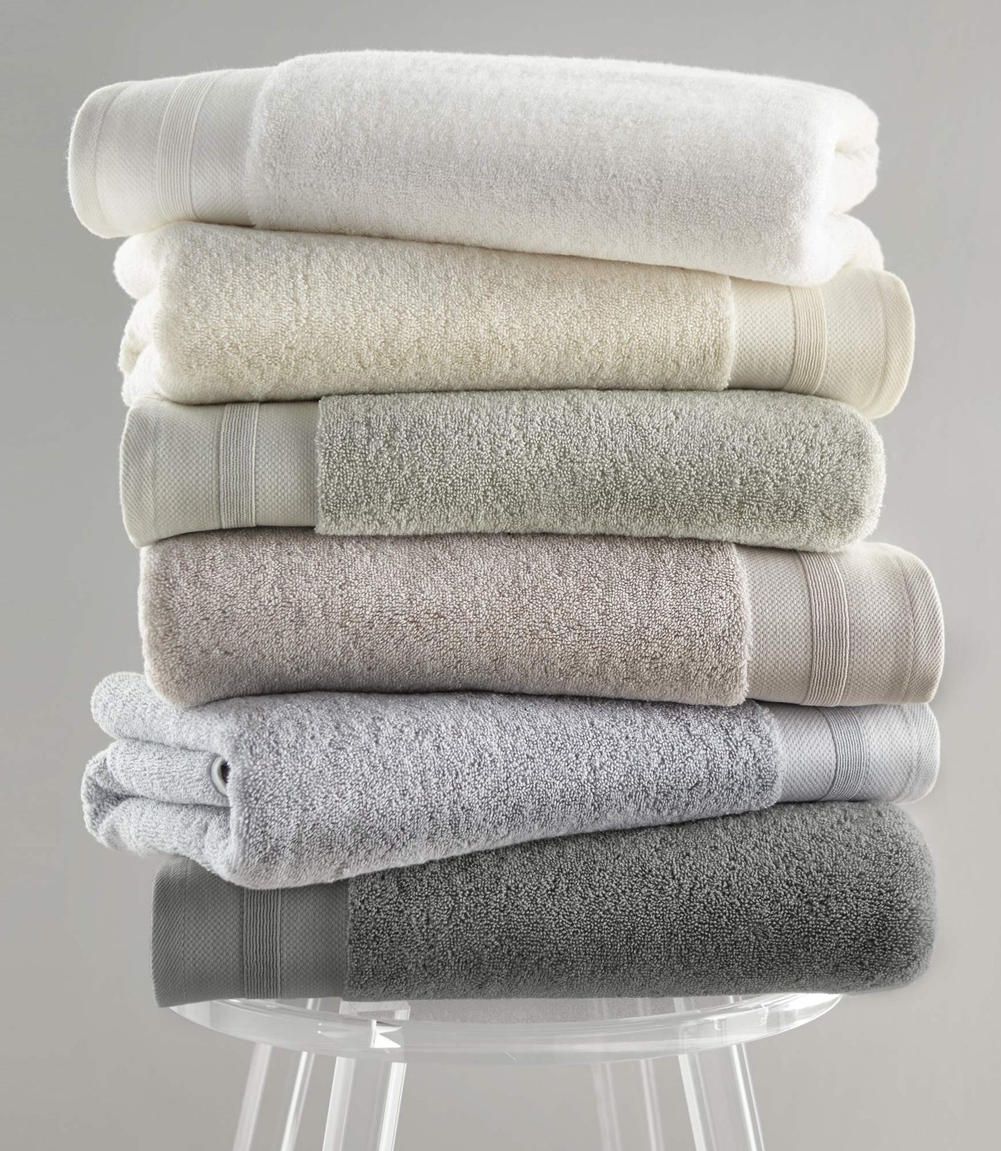 Coronado Luxe Bath Towels Stacked
