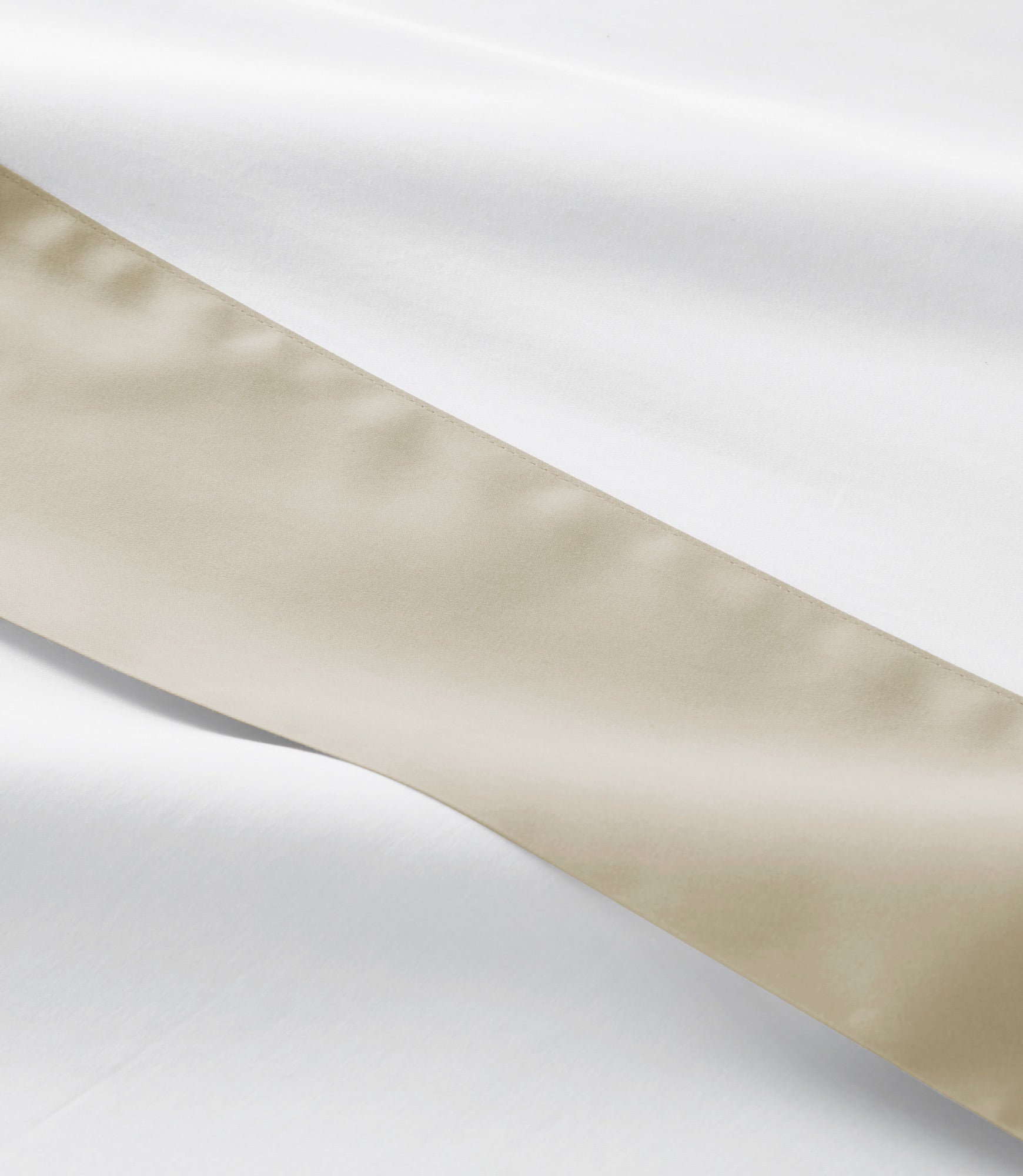 Modern Cuff Sateen Sheet Set Taupe Detail