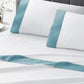 Modern cuff sheet set on bed lagoon