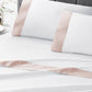 Modern Cuff Sateen Sheet Set Nude on Bed