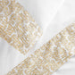 Fern Cuff Percale Sheet Set Honey Detail