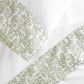 Fern Cuff Percale Sheet Set Olive Detail