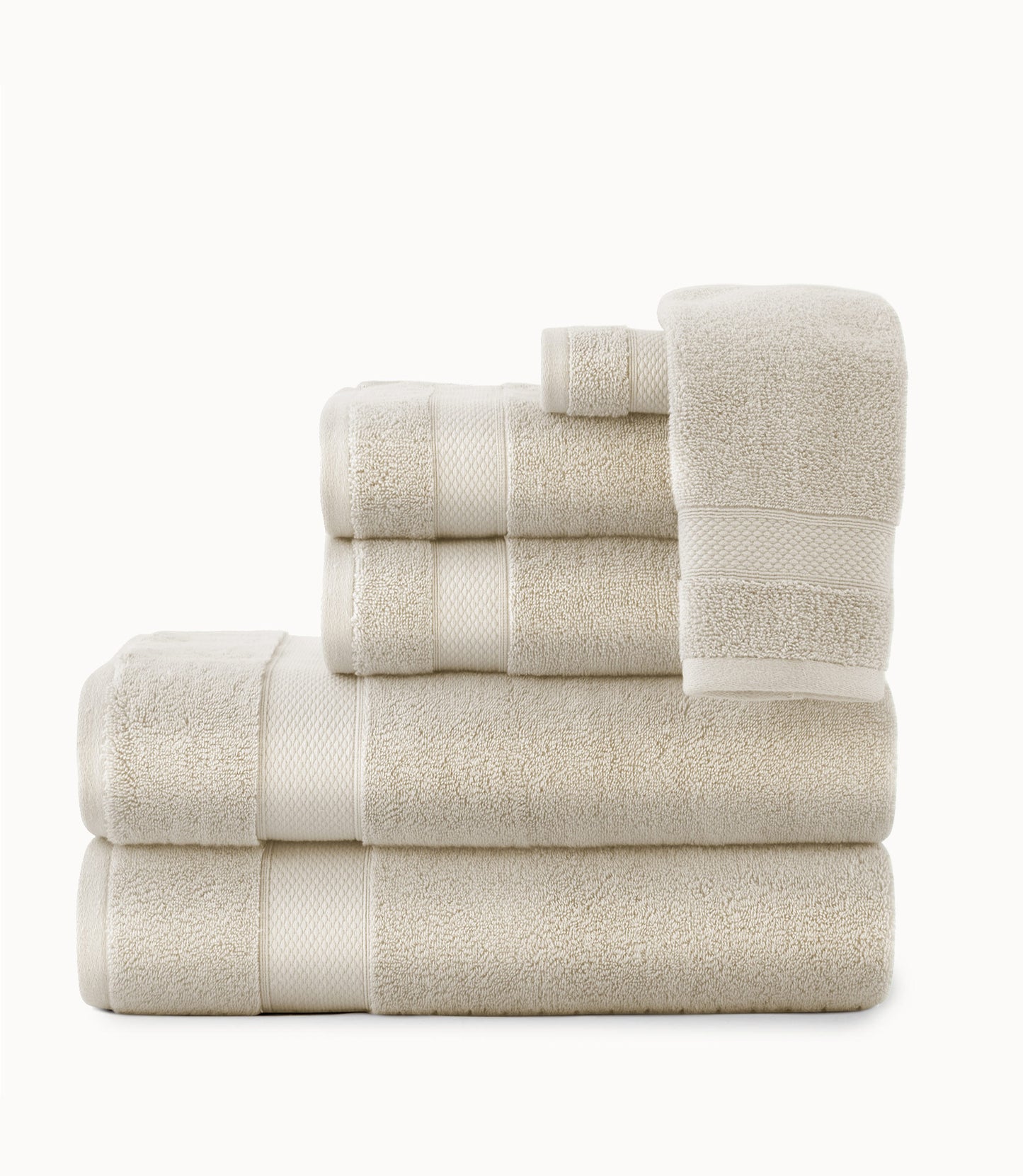 Diamond Towel Set Stacked Linen