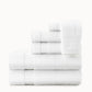 Diamond Towel Set Stacked White