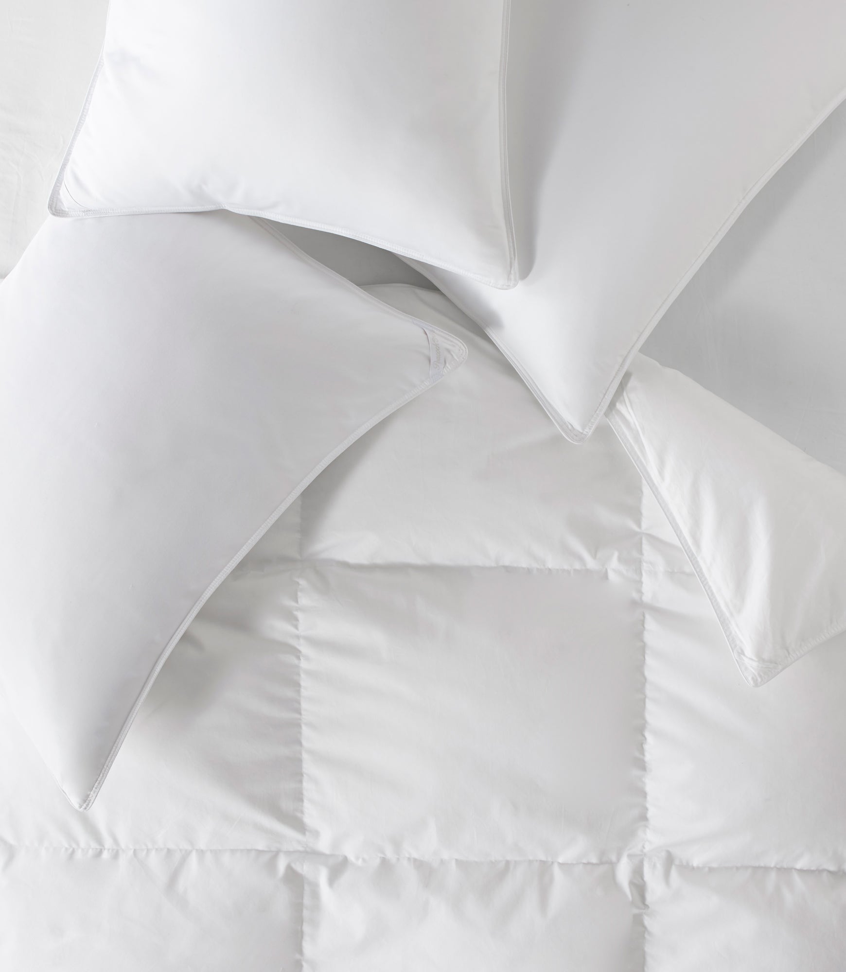 Down Alternative Duvet on bed White