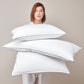 Down Alterative Pillows held by model White