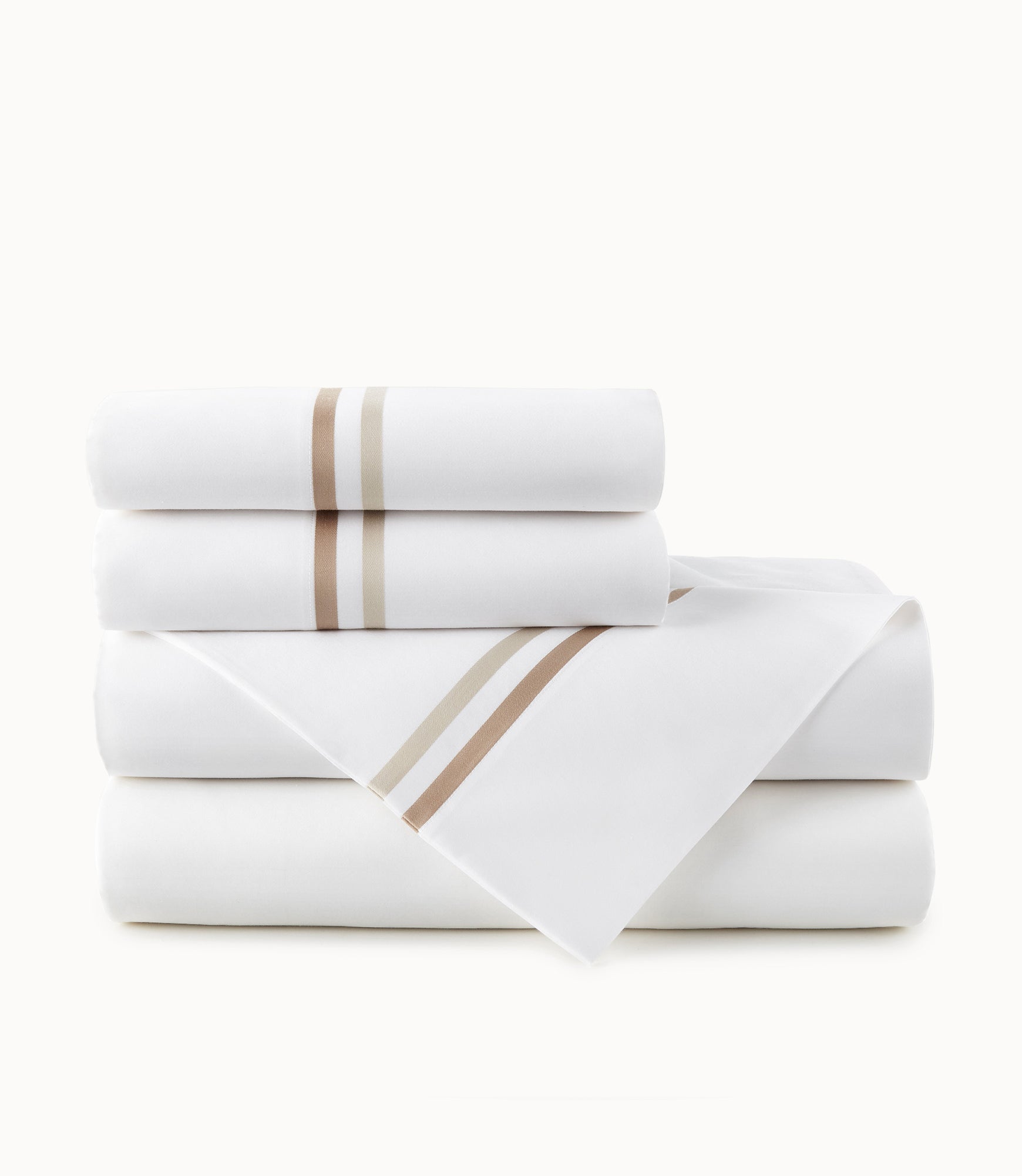 Duo Striped Sateen Sheet Set Linen