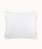 white ruffled edge pillow sham
