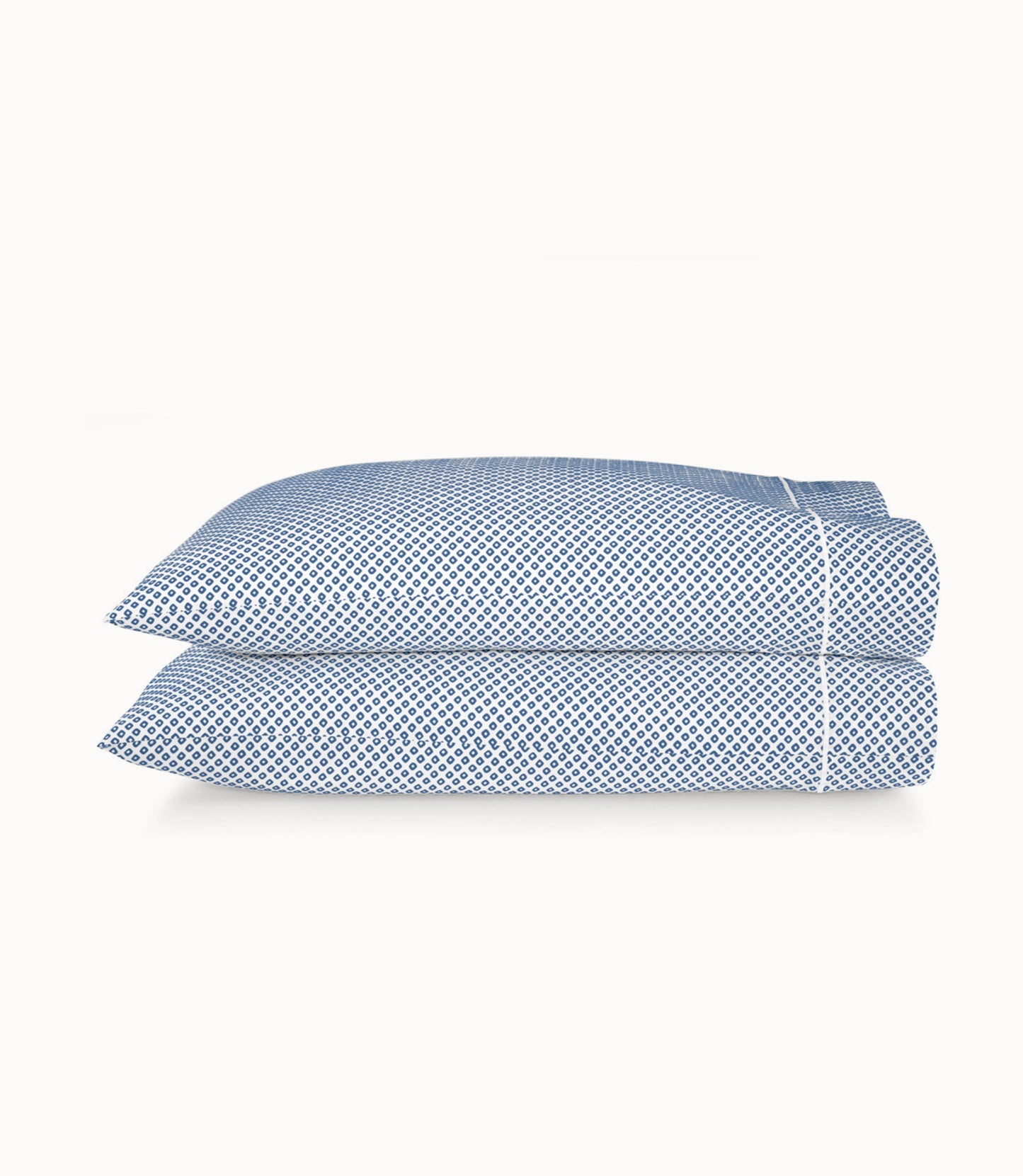Emma Printed Sateen Pillowcases Blue