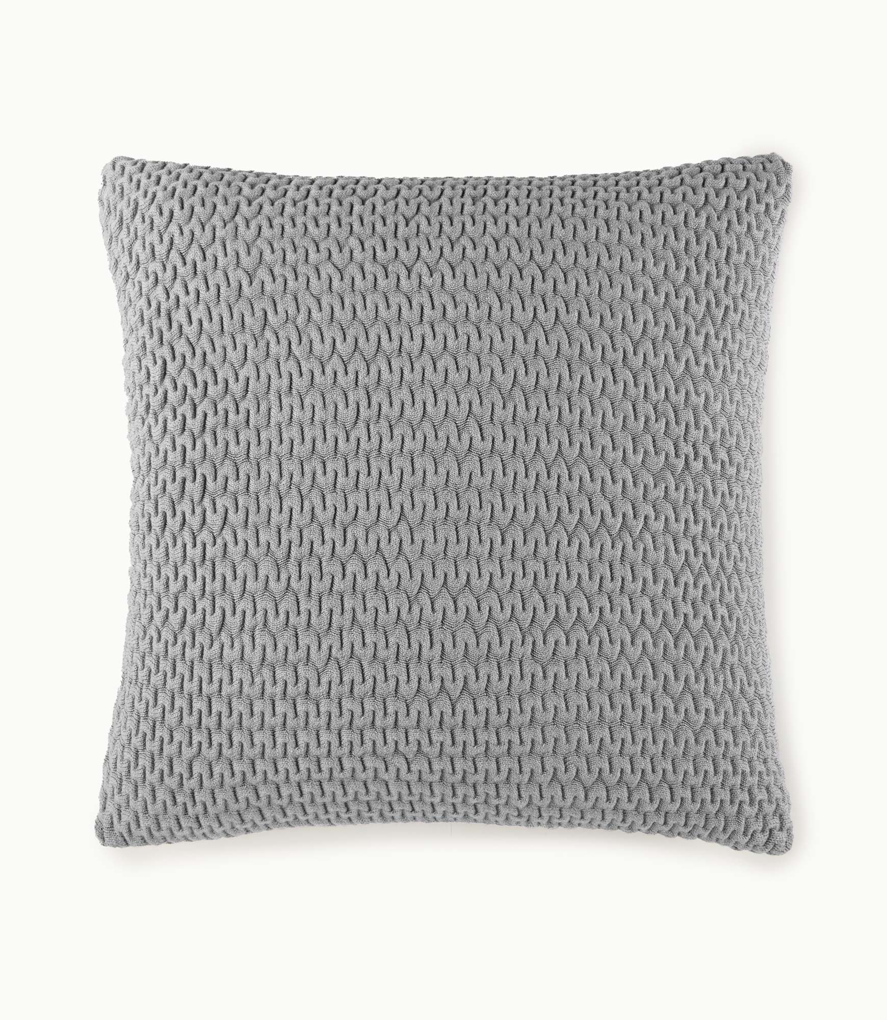 Faro Square Throw Pillow Gray