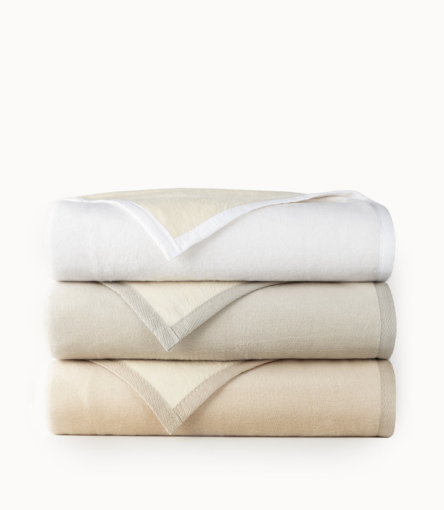 Favorite Reversible Cotton Blanket Stack White Linen Flint Colors