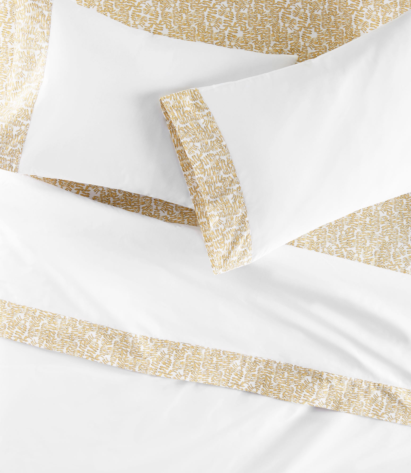 Fern Cuff Percale Sheet Set Honey