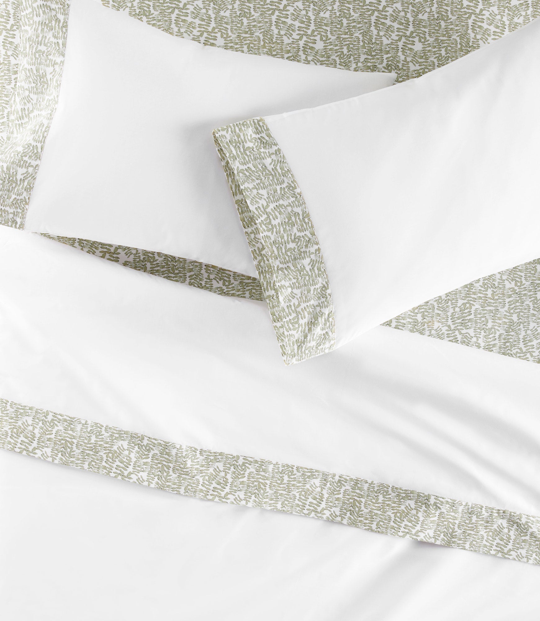 Fern Cuff Percale Sheet Set Olive