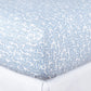 Fern Printed Percale Fitted Sheet Denim