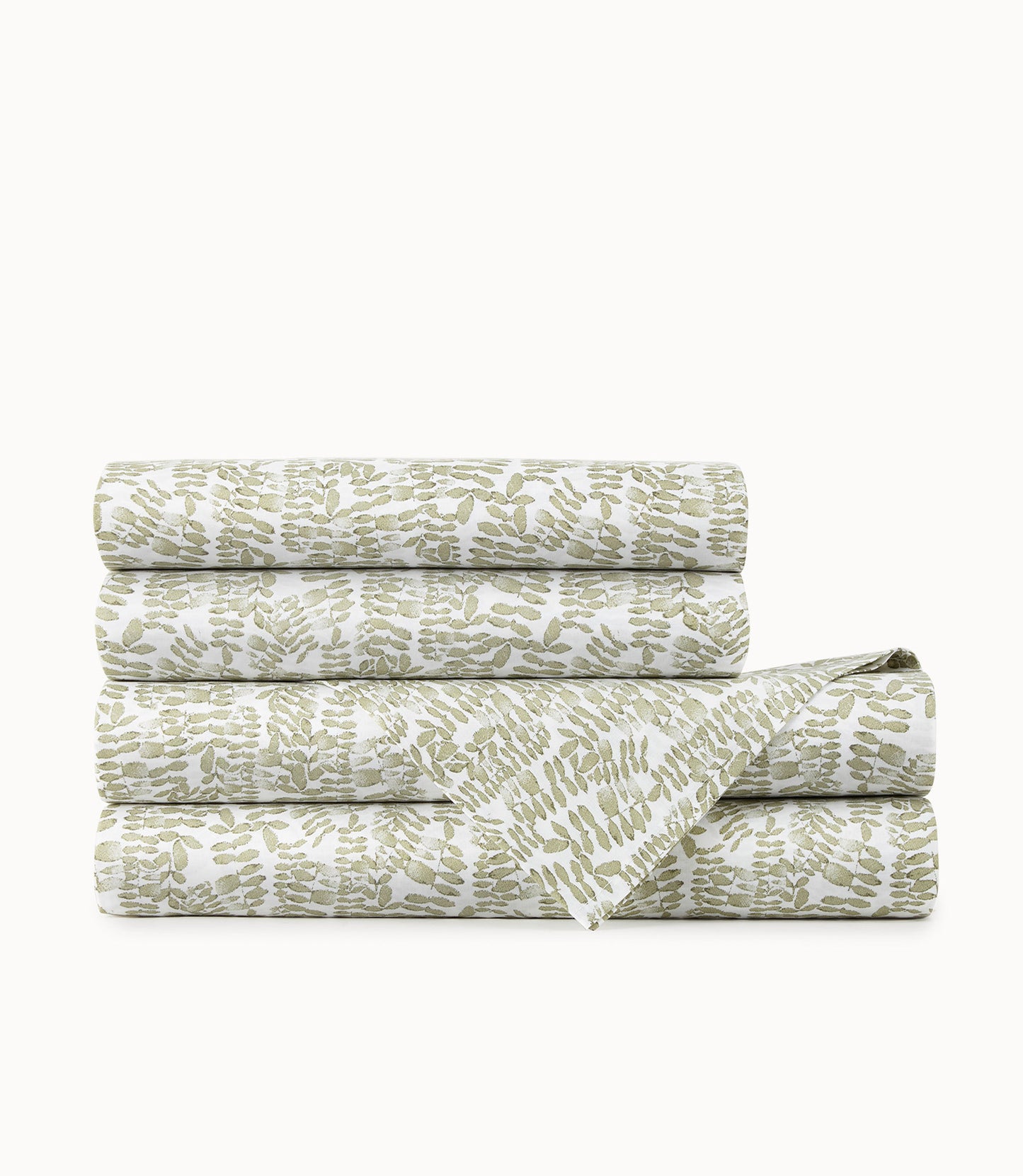 Fern Percale Sheet Set Olive