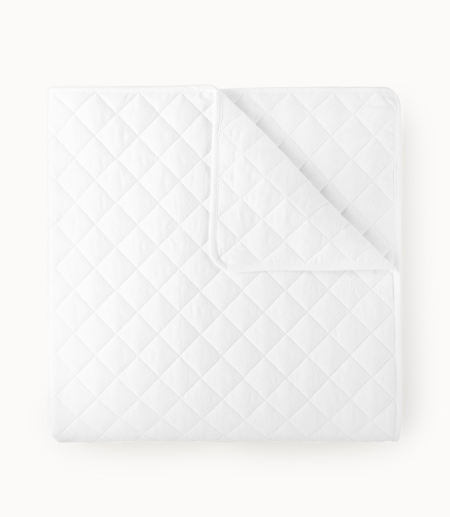 Egyptian Cotton Flannel Coverlet White