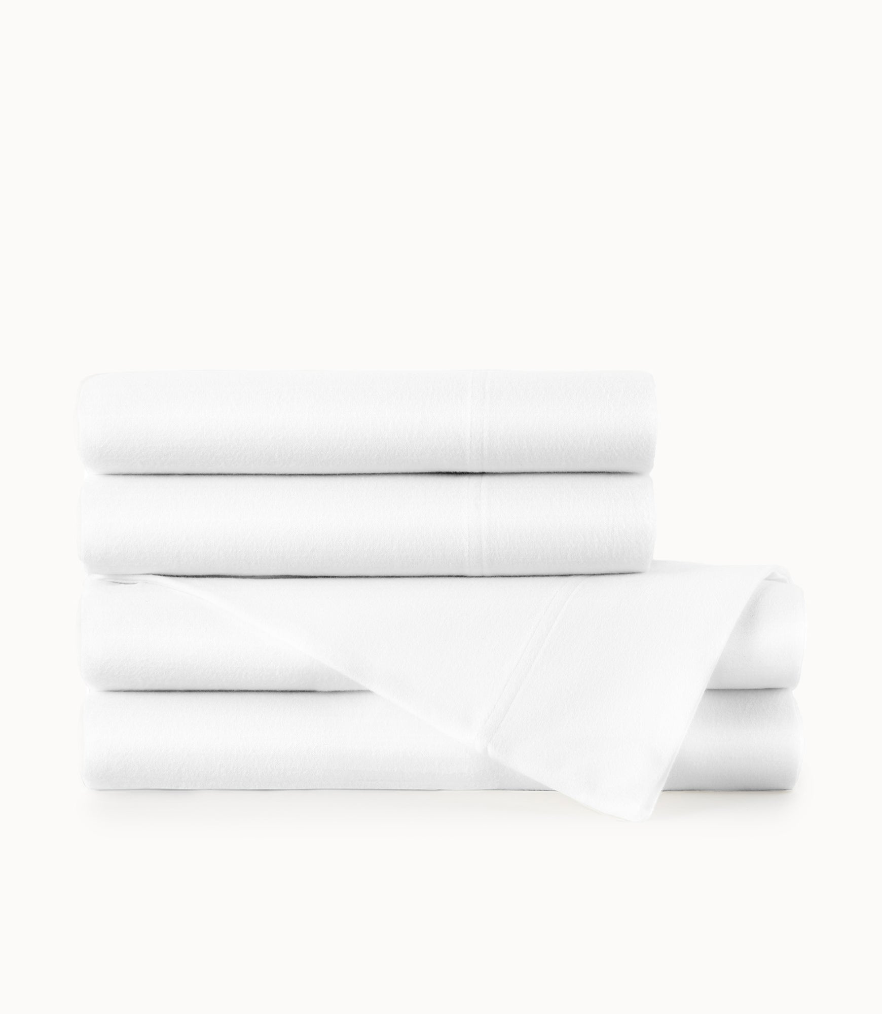 Egyptian Cotton Flannel Sheet Set White
