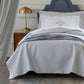 Hamilton Quilted Coverlet Ice Blue on Bed