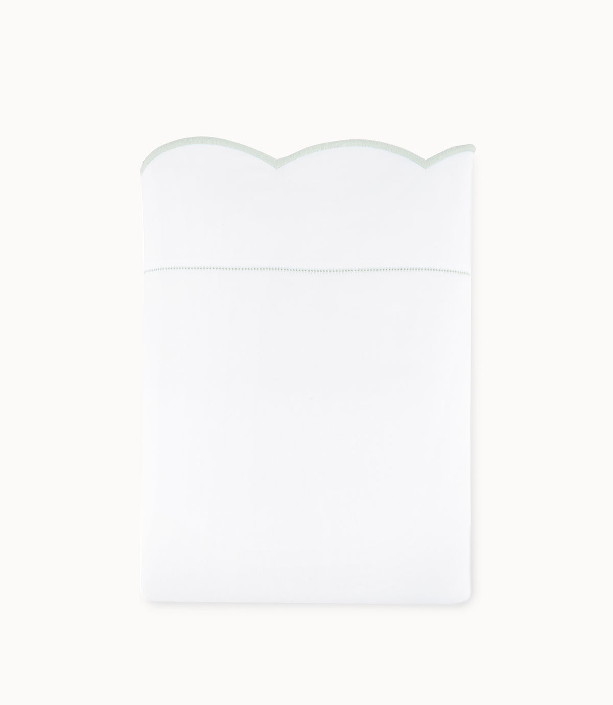 Harmony Scallop Sateen Flat Sheet Lagoon