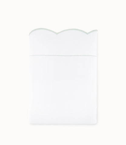 Harmony Scallop Sateen Flat Sheet Lagoon