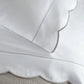 Harmony Scallop Sateen Flat Sheet Detail Mist