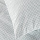 Houndstooth Percale Duvet Cover Light Blue detail