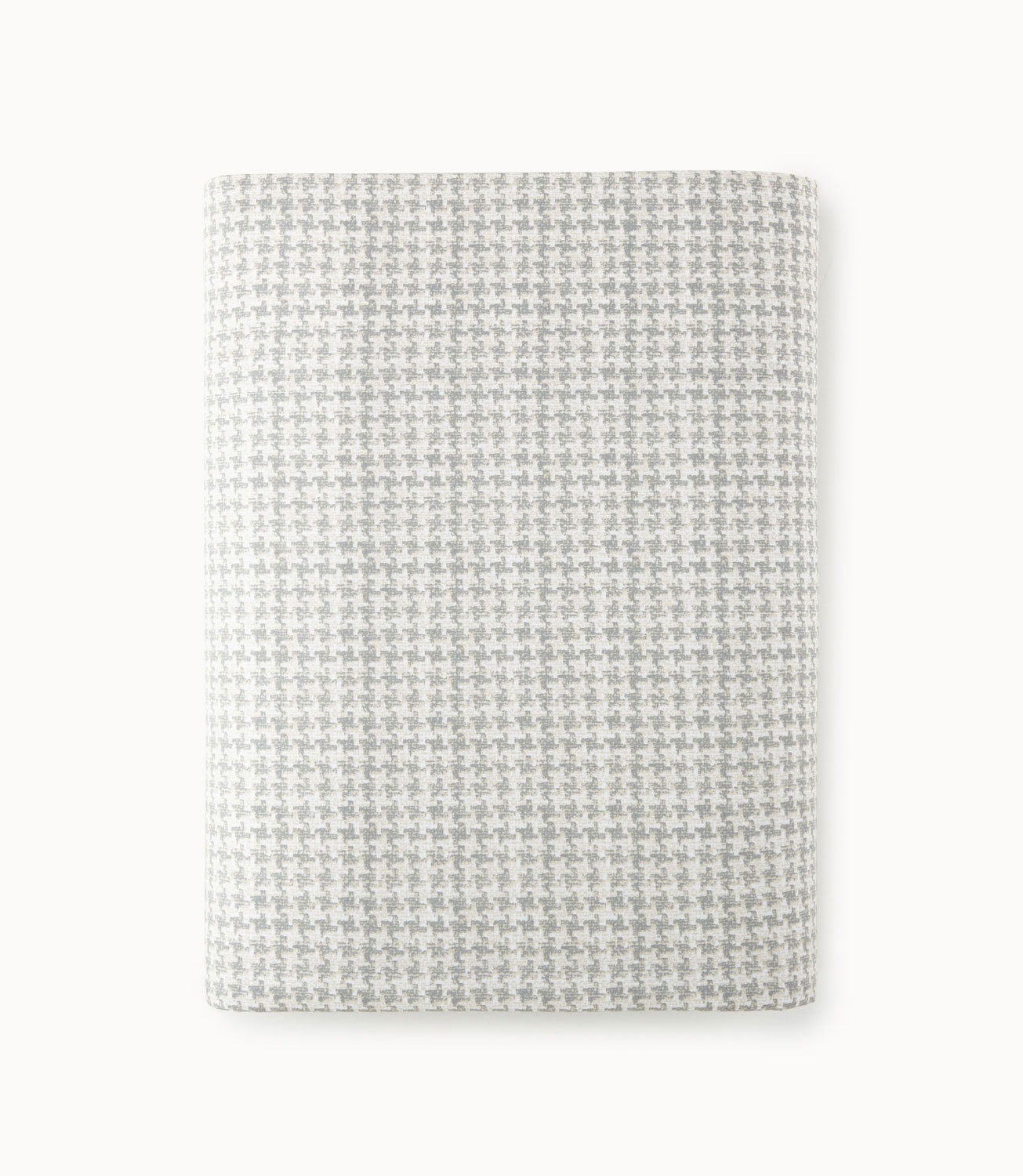 Houndstooth Percale Flat Sheet Greige