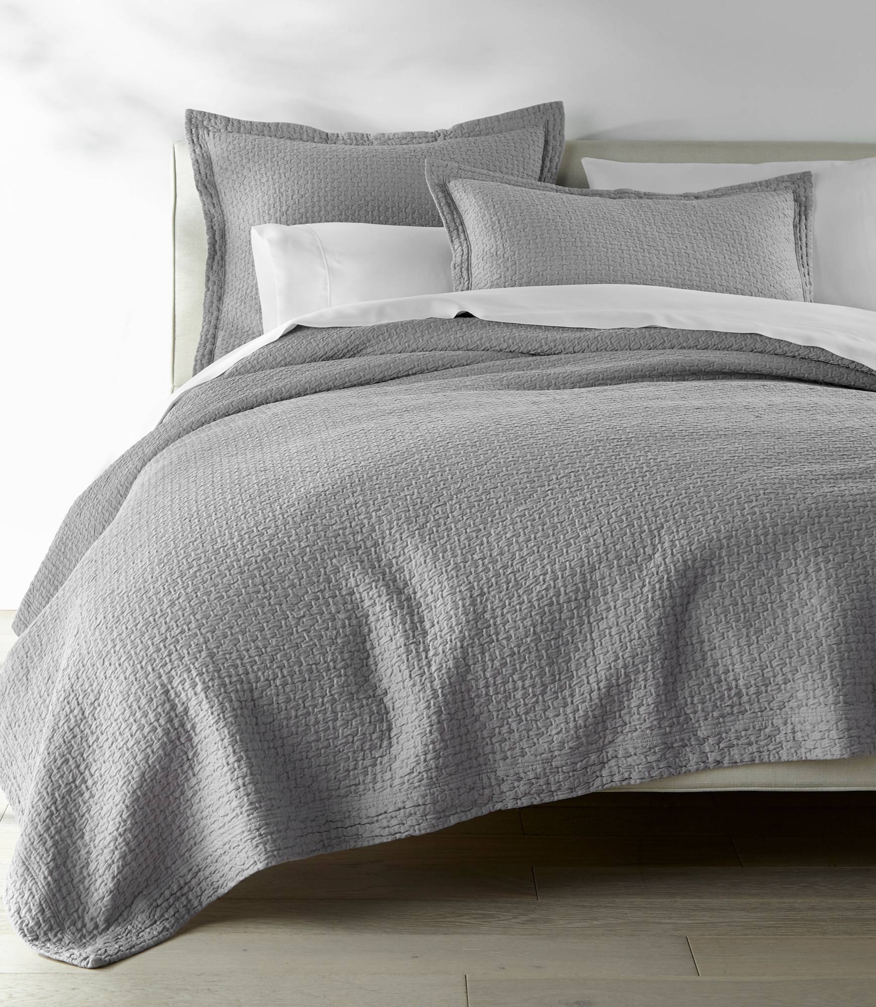 Juliet Matelassé Coverlet Slate