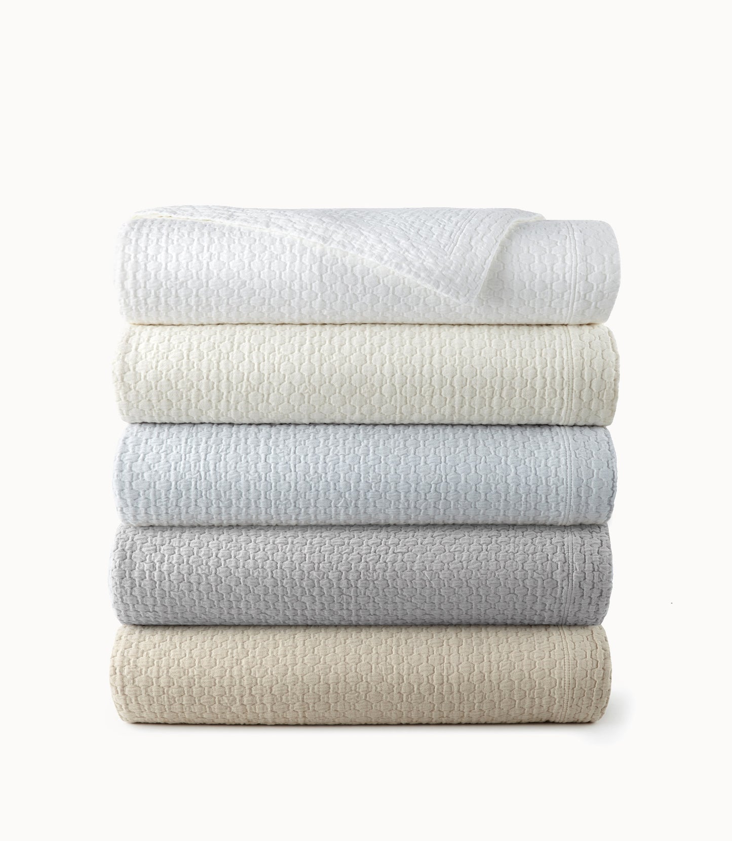  Juliet Matelassé Coverlet Multiple Colors Juliet Matelassé Coverlet Multiple Colors White Pearl Barely Blue Linen Slate