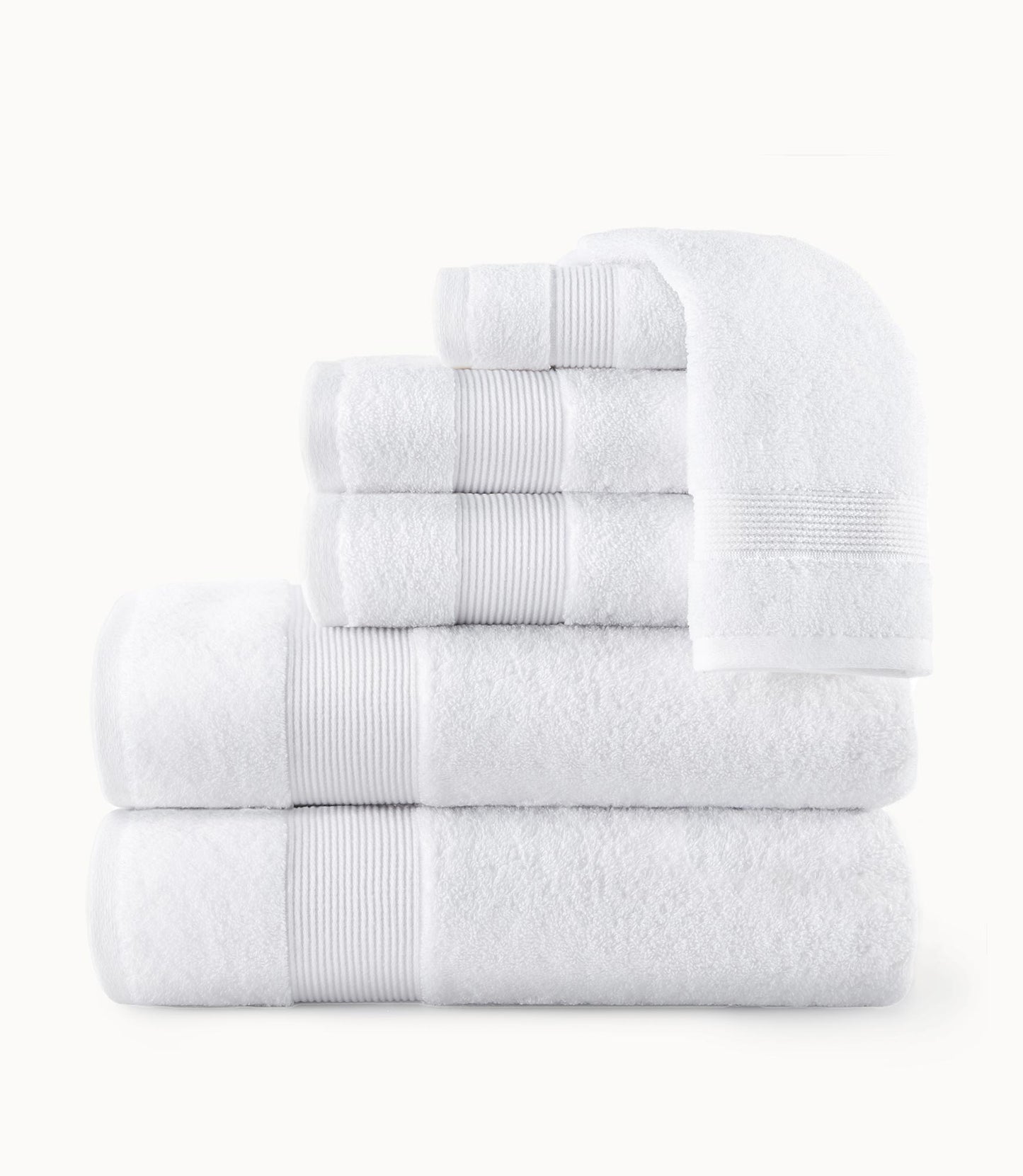Liam Bath Towel Stack White