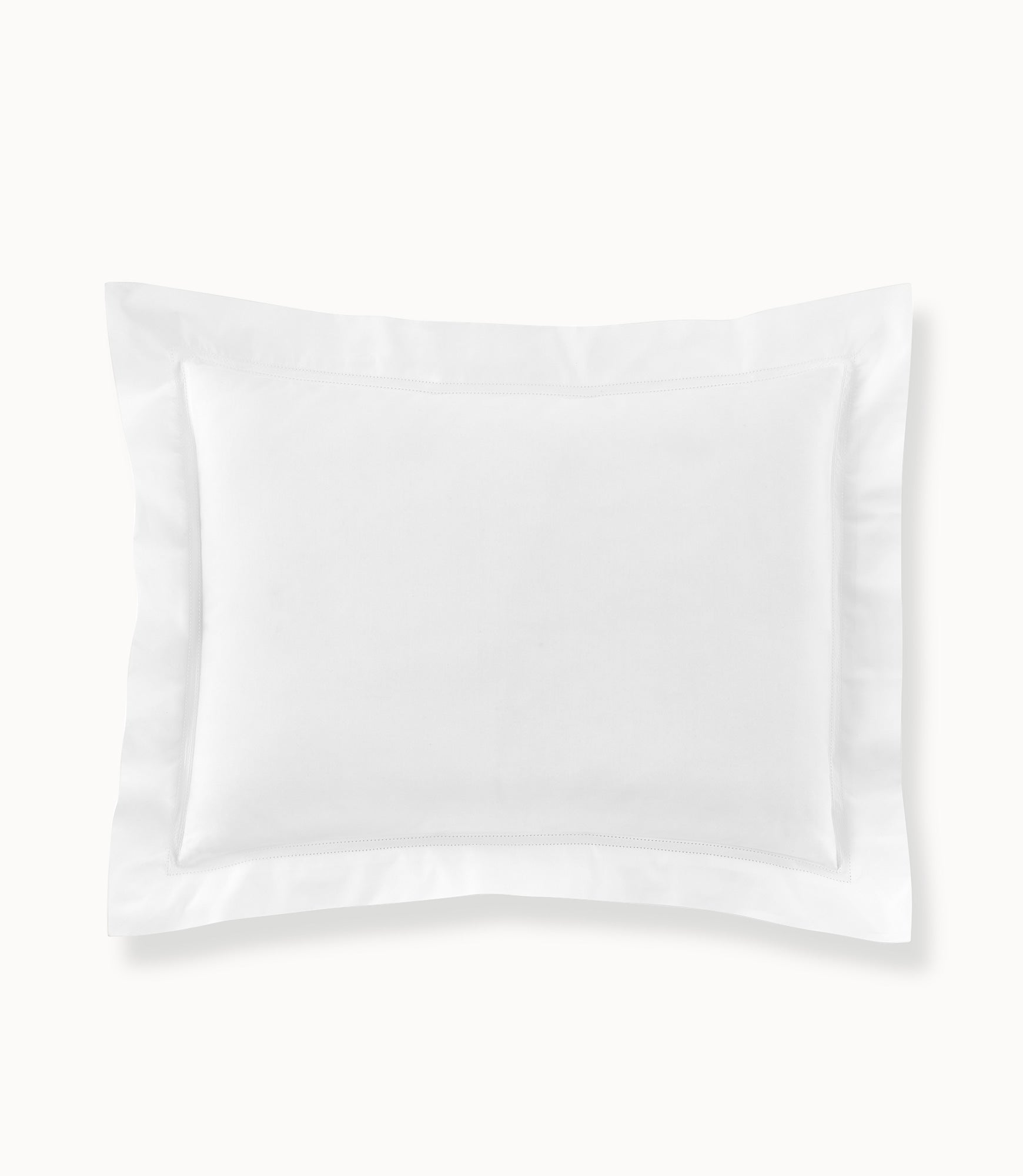 lyric percale pillow sham in White
