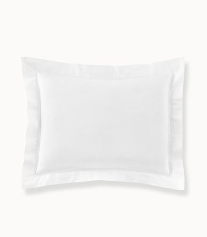 lyric percale pillow sham in White