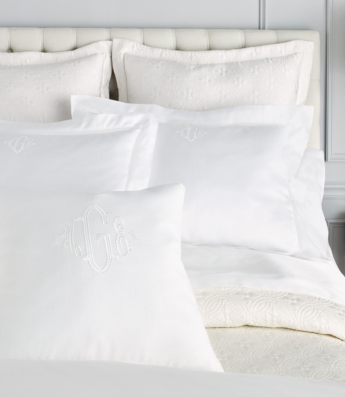 Lyric Percale Shams White