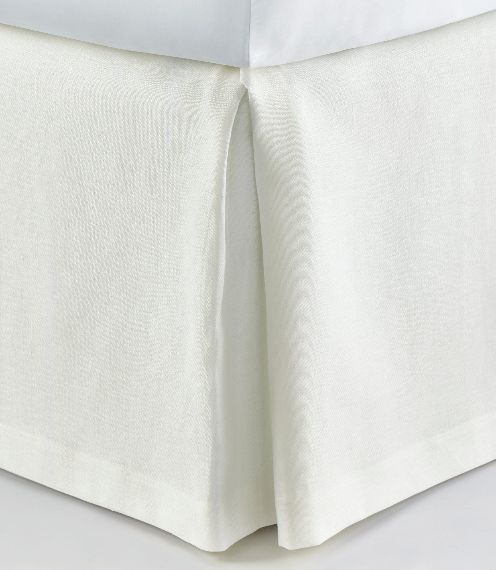 Mandalay Tailored Linen Bed Skirt Pearl