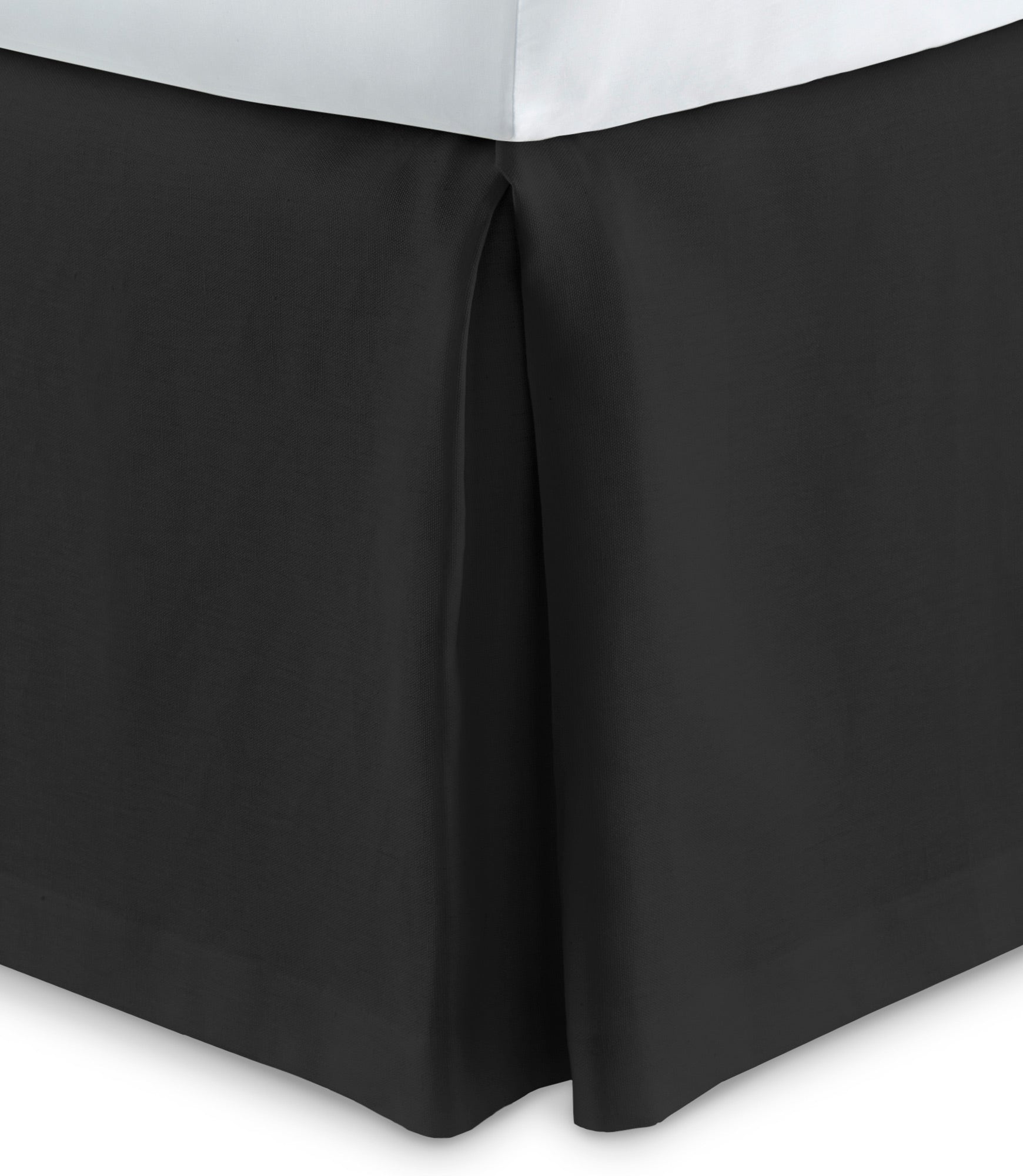 Mandalay Tailored Linen Bed Skirt Black
